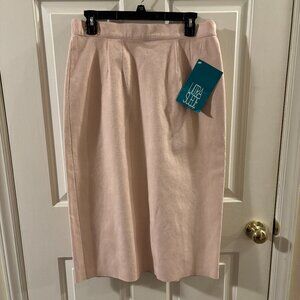 Vintage Ultrasuede Women's Light Pink Suede Knee Length Pencil Skirt ~ 12 ~ NWT